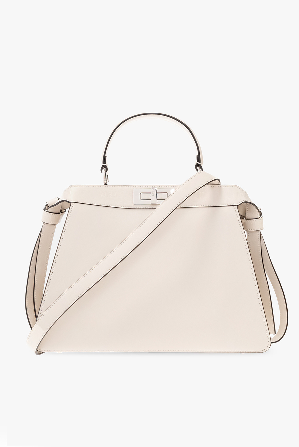 Cream Peekaboo Medium shoulder bag Fendi Vitkac Italy